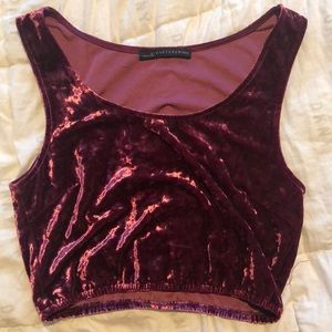 Signature medium velvet crop top